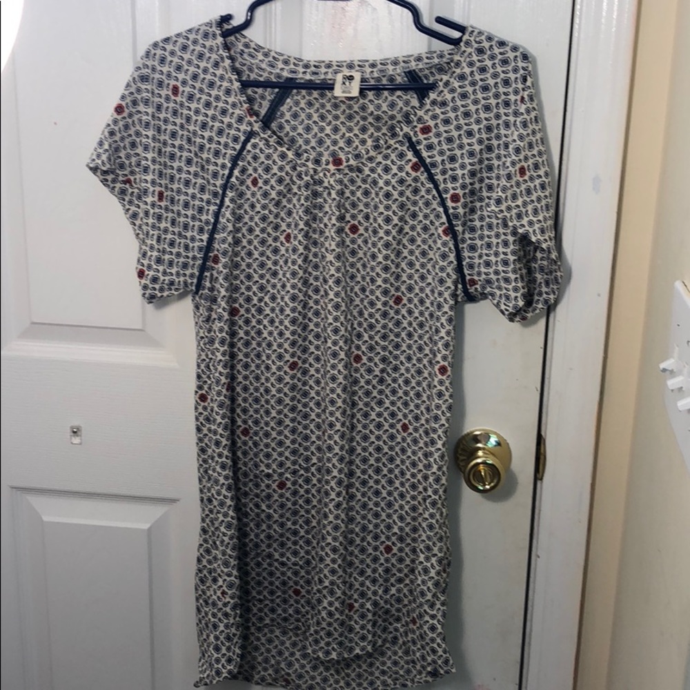 A white and blue dress from Roxy